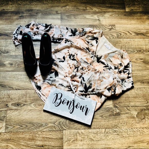 Calvin Klein Rose Print long Sleeve Blouse - Picture 7 of 8